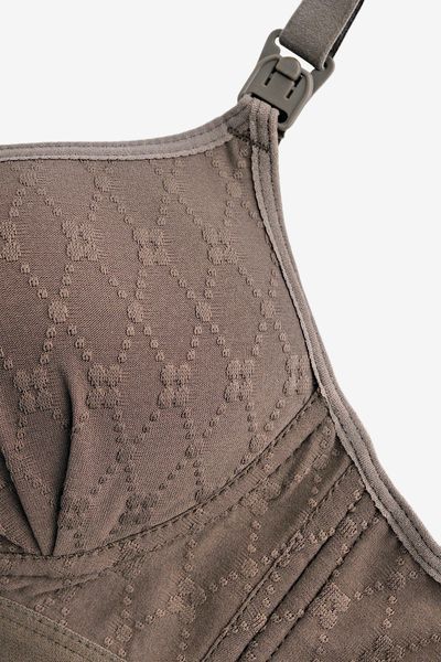 Бюстгальтер для кормления с узором на чашках, С-ка коричневий Г1802-br-75 фото