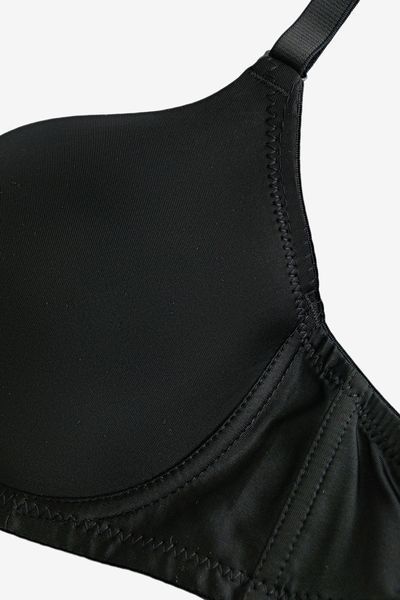 Бюстгальтер гладкий класичний, чорний 7700-black-75 фото